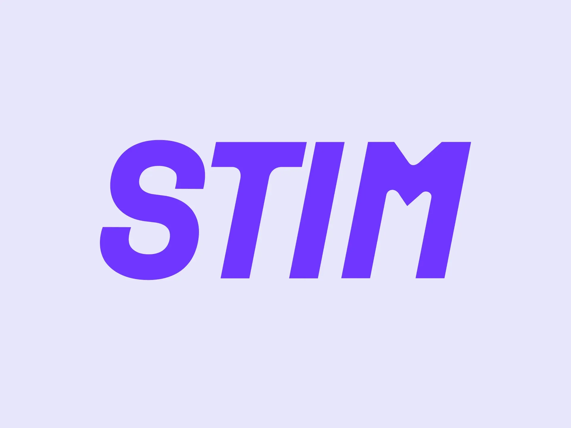 Purple STIM logo on a pale background